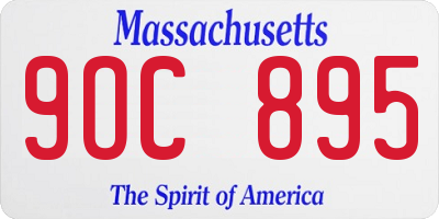 MA license plate 9OC895