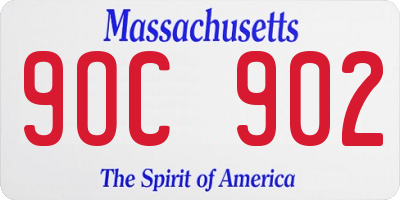 MA license plate 9OC902