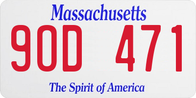 MA license plate 9OD471