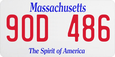 MA license plate 9OD486