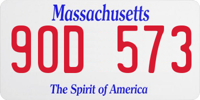 MA license plate 9OD573