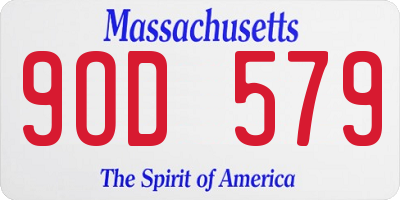 MA license plate 9OD579