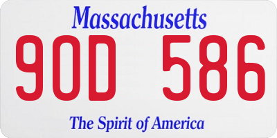 MA license plate 9OD586