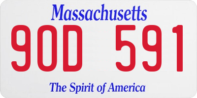 MA license plate 9OD591