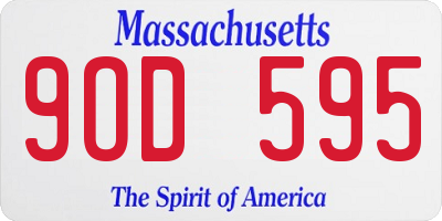 MA license plate 9OD595