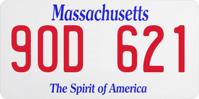 MA license plate 9OD621