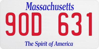 MA license plate 9OD631