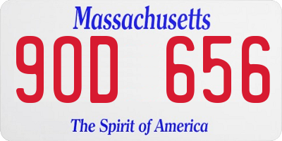 MA license plate 9OD656