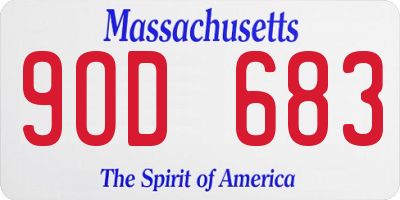 MA license plate 9OD683