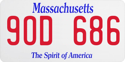 MA license plate 9OD686