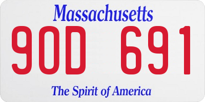 MA license plate 9OD691
