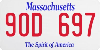 MA license plate 9OD697