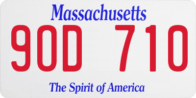 MA license plate 9OD710
