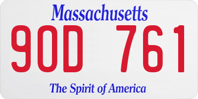 MA license plate 9OD761