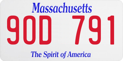 MA license plate 9OD791