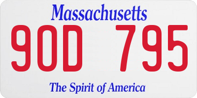 MA license plate 9OD795