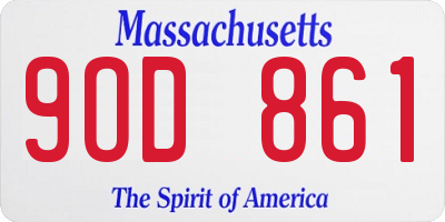 MA license plate 9OD861