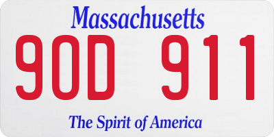 MA license plate 9OD911