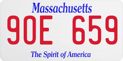 MA license plate 9OE659