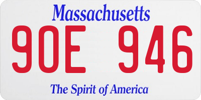 MA license plate 9OE946