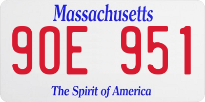 MA license plate 9OE951