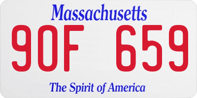 MA license plate 9OF659