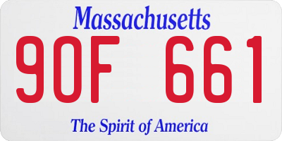 MA license plate 9OF661