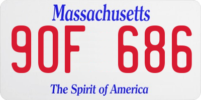 MA license plate 9OF686