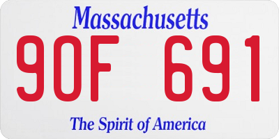 MA license plate 9OF691