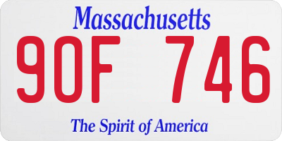 MA license plate 9OF746