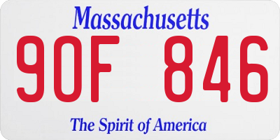 MA license plate 9OF846
