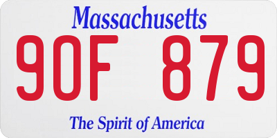 MA license plate 9OF879