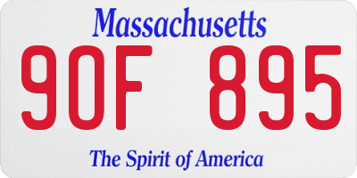 MA license plate 9OF895