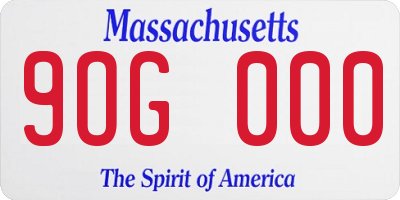 MA license plate 9OG000