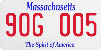 MA license plate 9OG005