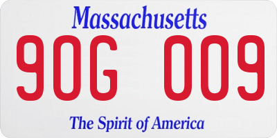 MA license plate 9OG009