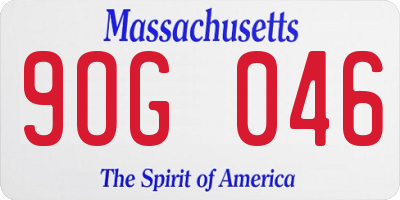 MA license plate 9OG046