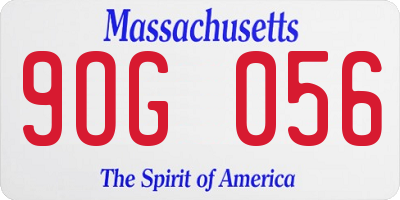 MA license plate 9OG056