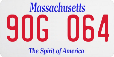 MA license plate 9OG064