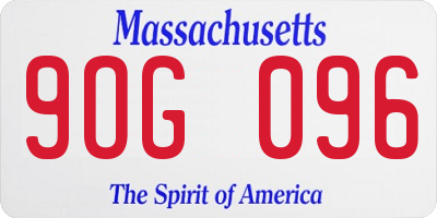 MA license plate 9OG096