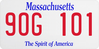 MA license plate 9OG101