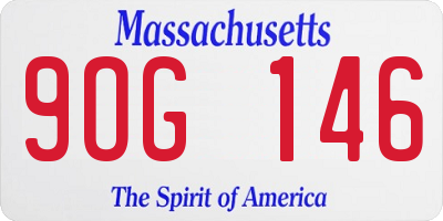 MA license plate 9OG146