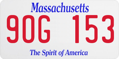 MA license plate 9OG153