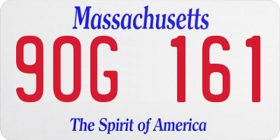 MA license plate 9OG161
