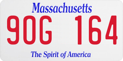 MA license plate 9OG164