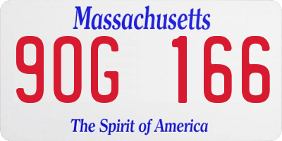 MA license plate 9OG166
