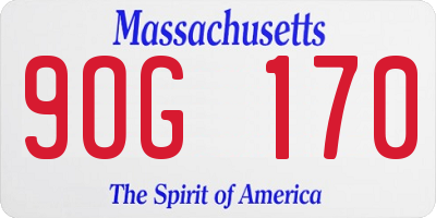 MA license plate 9OG170