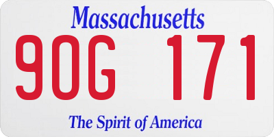 MA license plate 9OG171