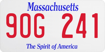 MA license plate 9OG241