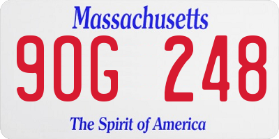 MA license plate 9OG248